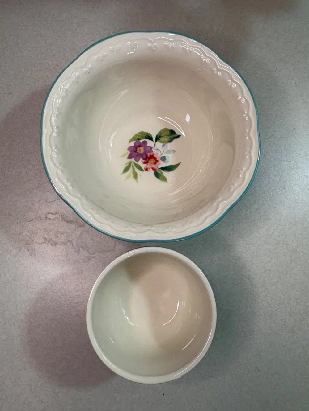 Pioneer Woman Ceramic Cereal & Fruit Bowl Set of Two Floral